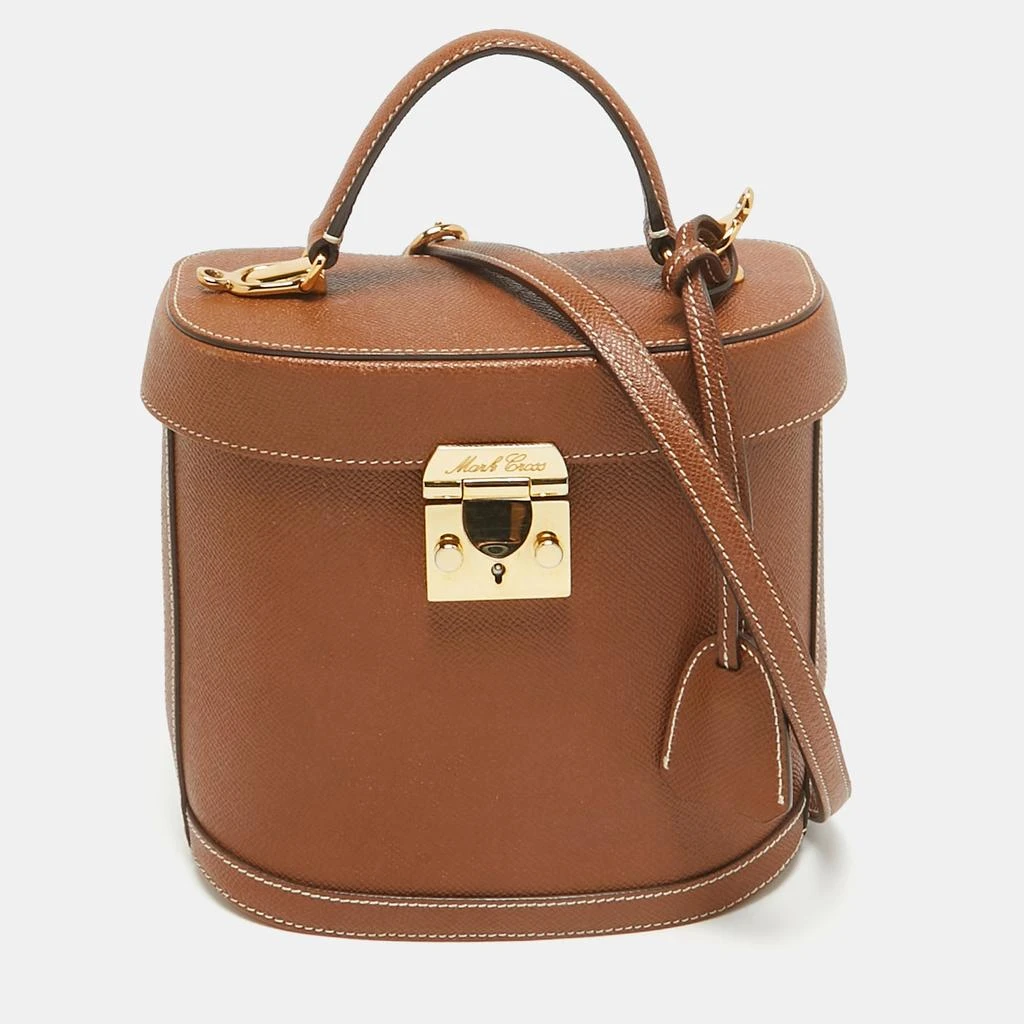 Mark Cross Brown Leather Benchley Top Handle Bag 1