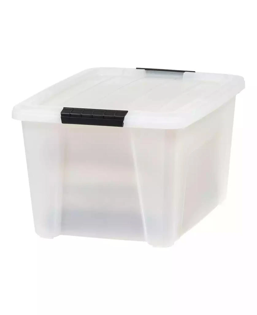 IRIS USA 8 Pack 33 Quart Stackable Plastic Storage Bins with Lids and ...