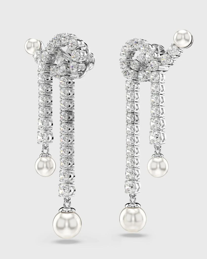 Swarovski Matrix Rhodium-Plated Drop Earrings 4