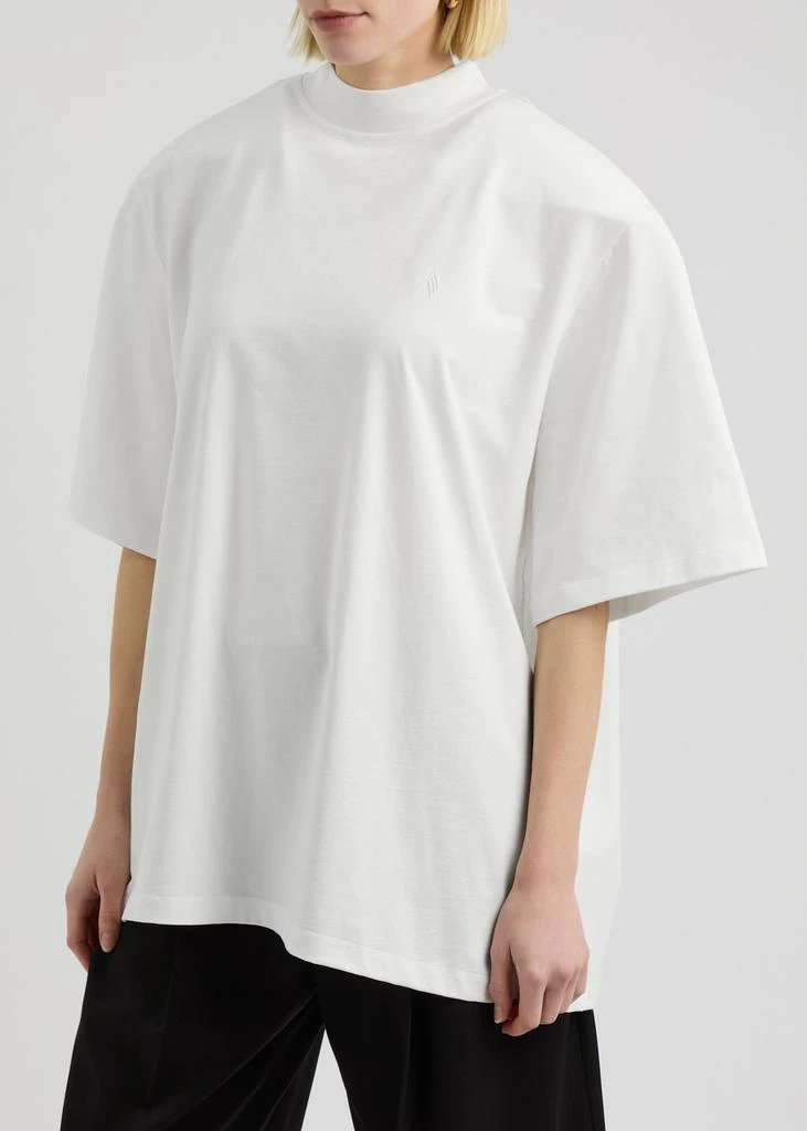 The Attico Logo-embroidered cotton T-shirt 2