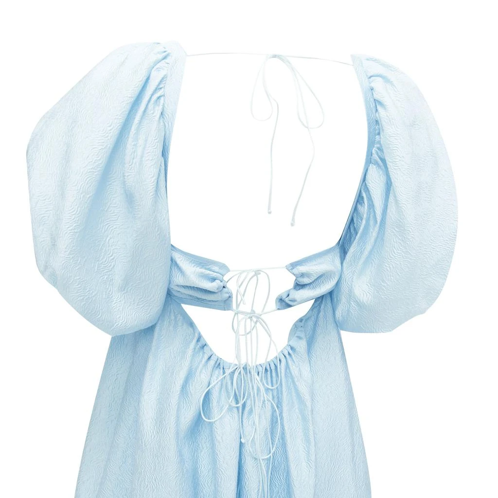 CECILIE BAHNSEN silk blend rose silk jacquard puff babydoll dress 6