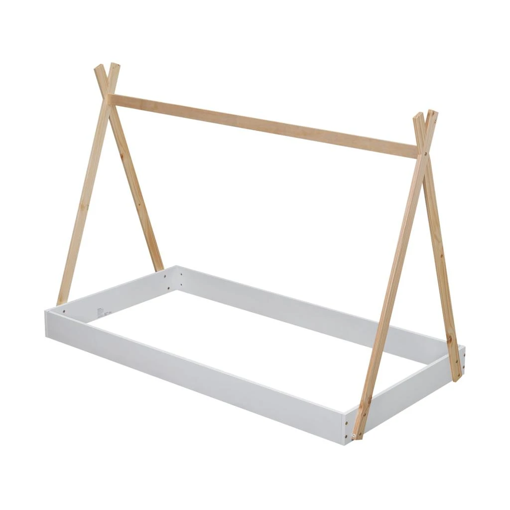 Streamdale Furniture Streamdale Twin Size Tent Floor Bed With Triangle Structure 6