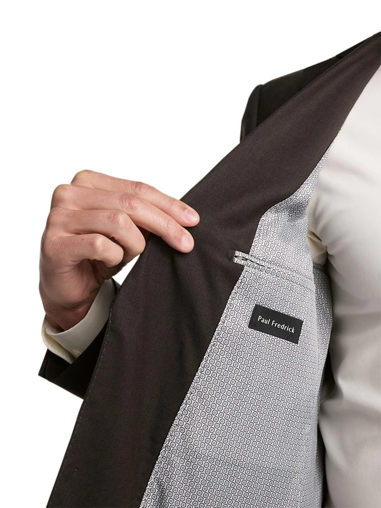 Paul Fredrick Wool Stretch Bengaline Peak Lapel Suit Jacket 4