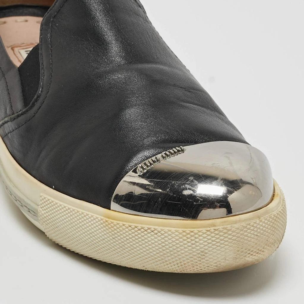Miu Miu Miu Miu Black Leather Slip On Sneakers Size 41 7