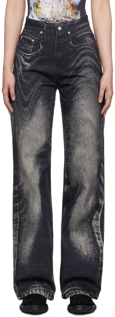 CAMPERLAB Black Printed Jeans 1