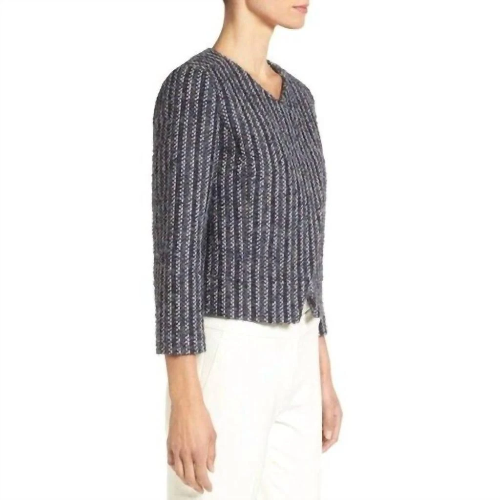 Classiques Entie Classiques Entie - Asymmetrical Crop Tweed Open Front Jacket 3