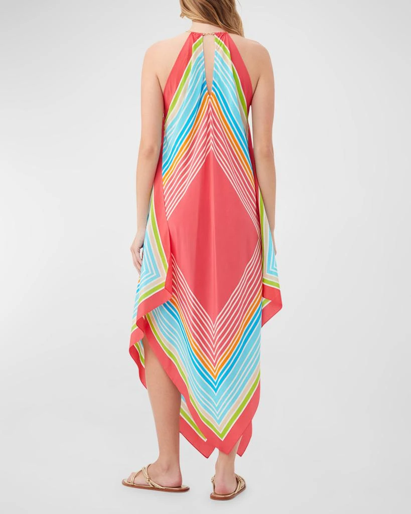 Trina Turk Justinian Handkerchief Halter Maxi Dress 3