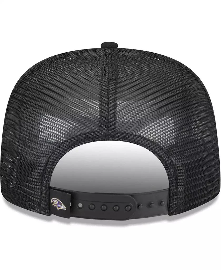 New Era Men's Black Baltimore Ravens Forum Trucker 9FIFTY Snapback Hat 4