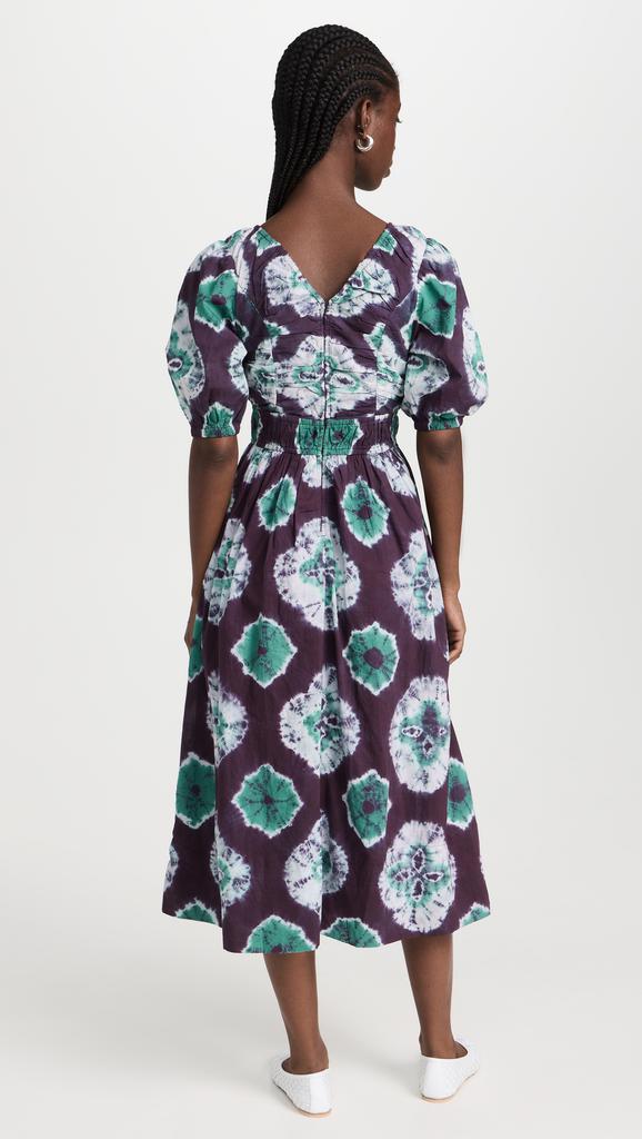 Sea Aveline Tie Dye Print Puff Sleeve Dress