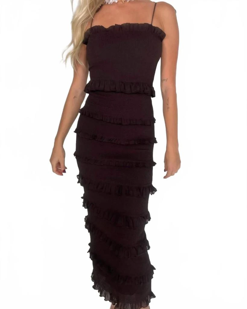 off shoulder a line dress Curve Off Shoulder A-line Satin Gown by Ladivine 7493C