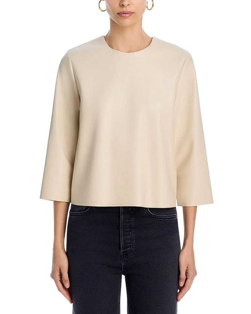 Steve Madden Dee Faux Leather Top 6