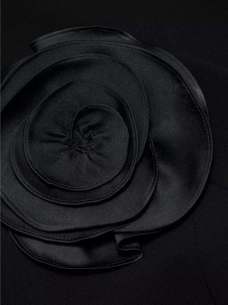 Teri Jon Satin Rosette Crepe Cocktail Dress 7