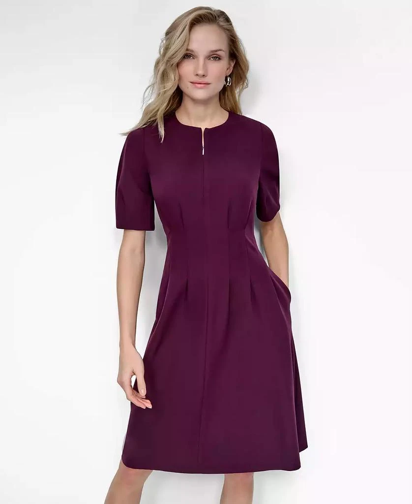 green emerald velvet dress DKNY Women's Dress, Raisin, 2 at Amazon Women's Clothing store