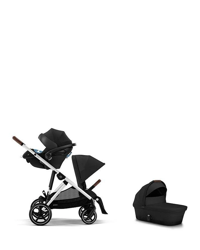 Cybex Gazelle S 2 Single to Double + Aton G Swivel Travel System with Gazelle S Cot 1