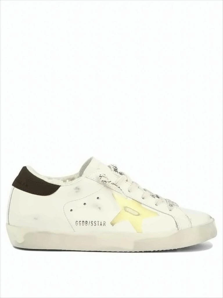 Golden Goose Distressed Leather Low-Top Sneakers with Iconic Star Emblem
