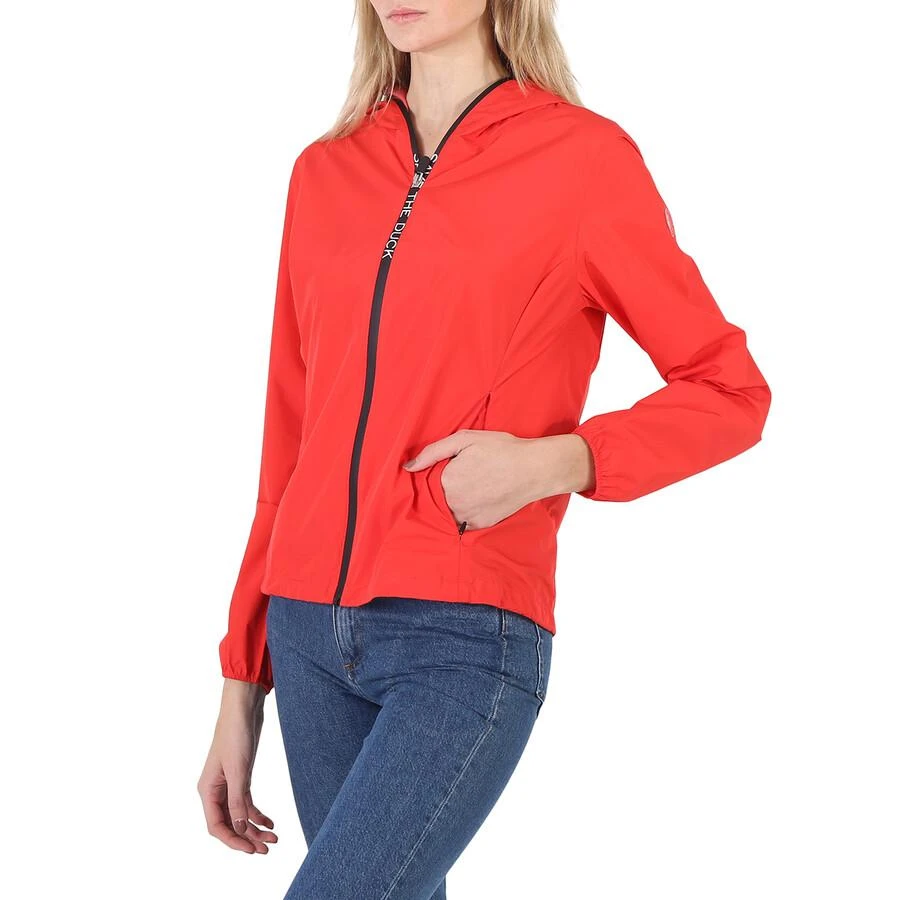 Save The Duck Ladies Jack Red Astrea Hooded Rain Jacket 2