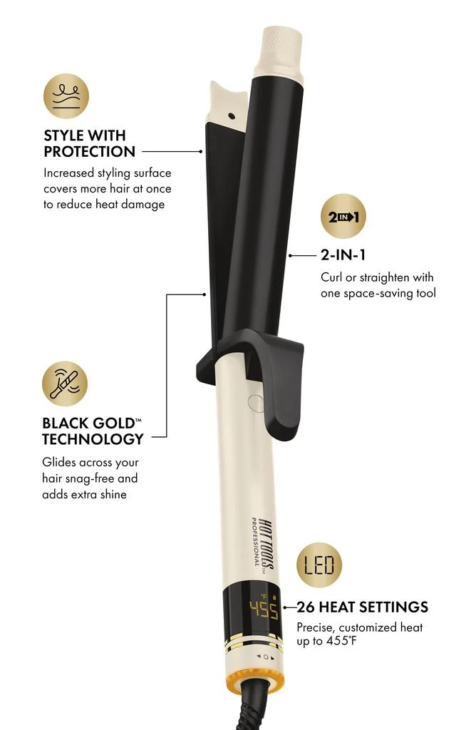 HOT TOOLS Signature Collection Curl Straight Styler Iron 2
