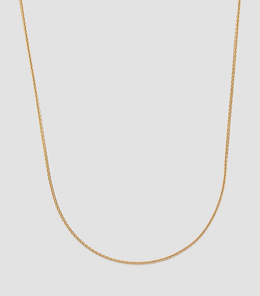 Azlee Yellow Gold Thin Wheat Chain
