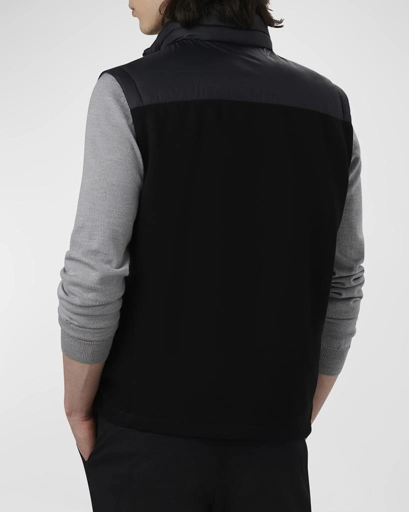 BUGATCHI Men's Padded Nylon Knit Vest 3