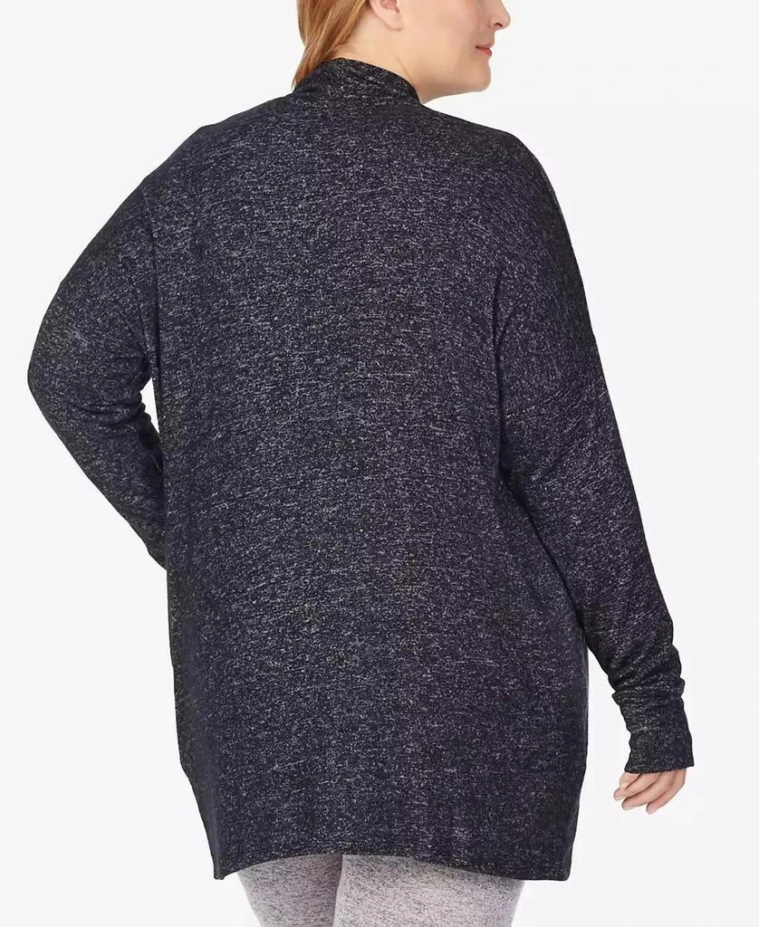 Cuddl Duds Plus Size Soft Knit Open-Front Wrap 4