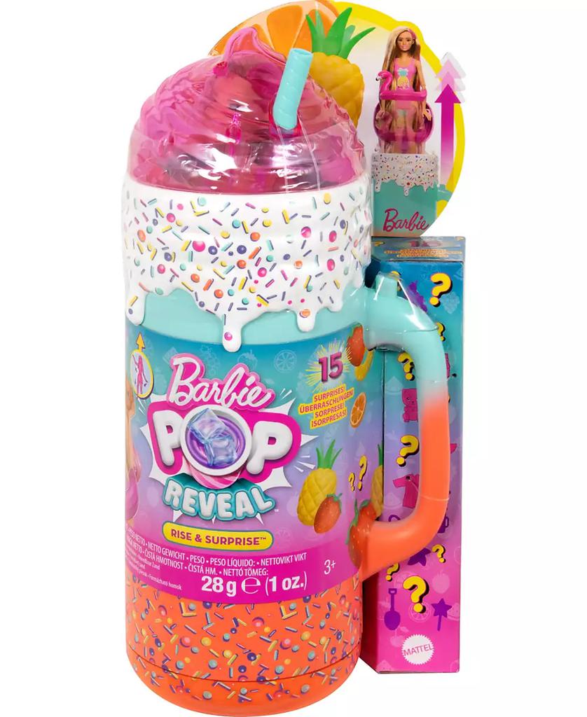 Barbie Pop Reveal Rise and Surprise Gift Set with Scented Doll, Squishy Scented Pet and More, 15 Plus Surprises