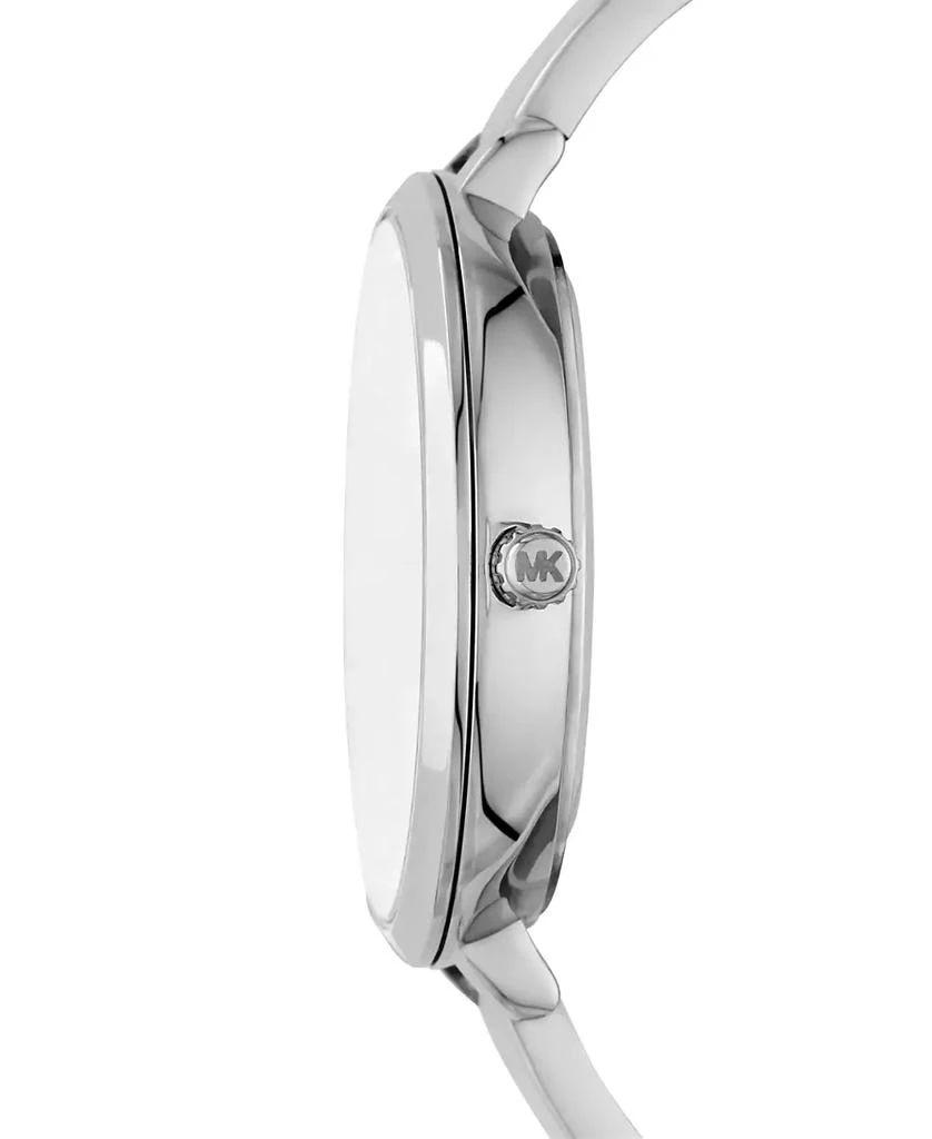 Michael Kors Women's Silver-Tone Half Bangle Bracelet Watch 38mm 2