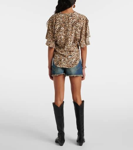 Isabel Marant Karlita printed silk-blend blouse 3