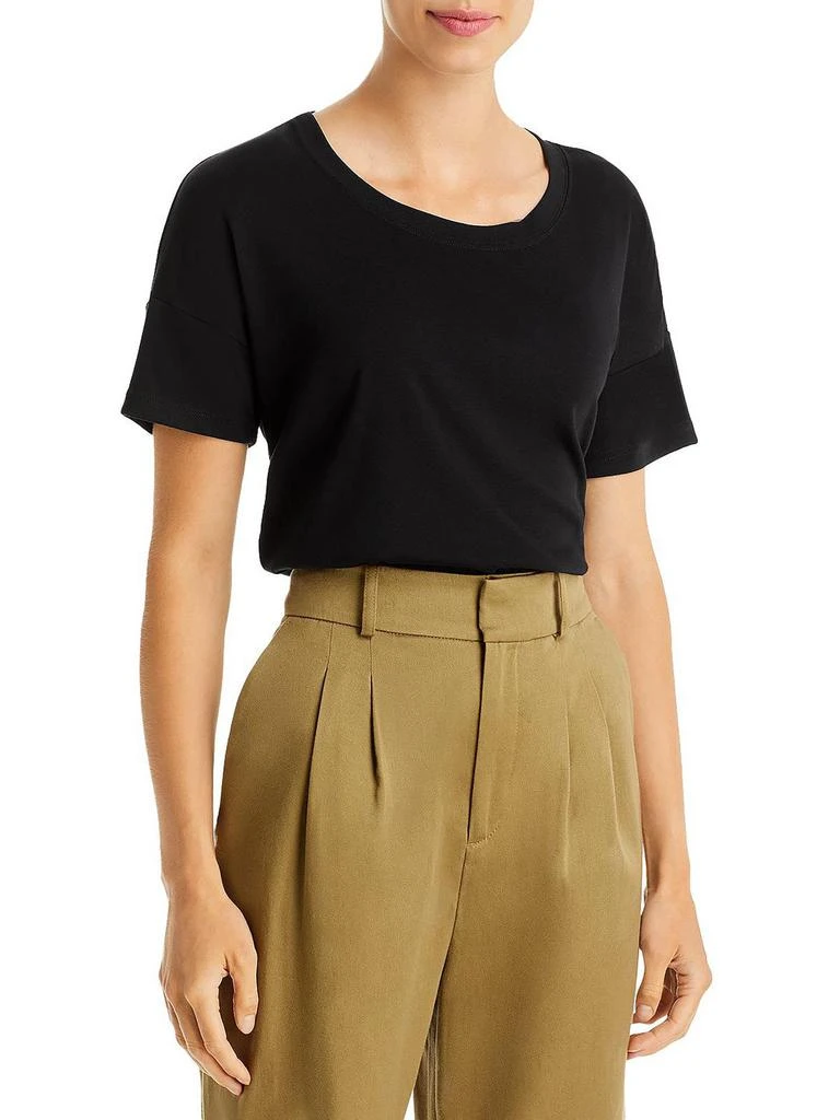 Three Dots Womens Hi-Low Boxy T-Shirt 1