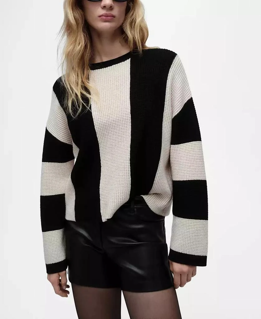 Mango Women's Striped Knit Sweater 1
