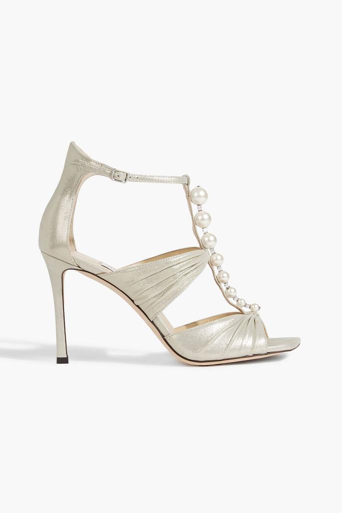 【関税&送料込】Jimmy Choo Powder Blue Satin Ottilia Sandals Jimmy Choo Powder Blue Satin Ottilia Sandals - Sandals