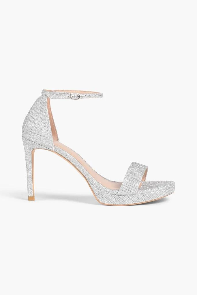 Stuart Weitzman Dancer lamé platform sandals 1