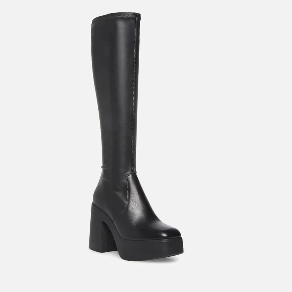 Steve Madden STEVE MADDEN WOMEN'S PHOENIX PLATFORM FAUX LEATHER KNEE HIGH BOOTS 1