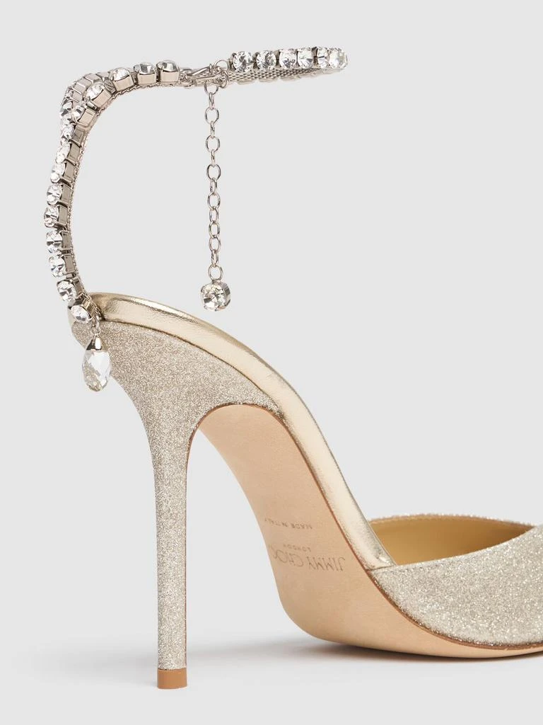 Jimmy Choo 100mm Saeda Glittered Heels 3