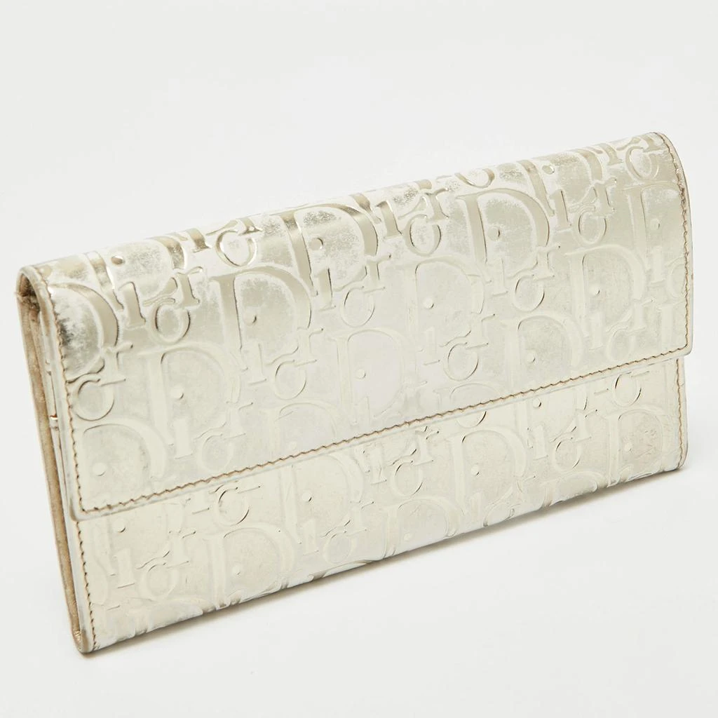 Dior Dior Gold Oblique Embossed Patent Leather Continental Wallet 6