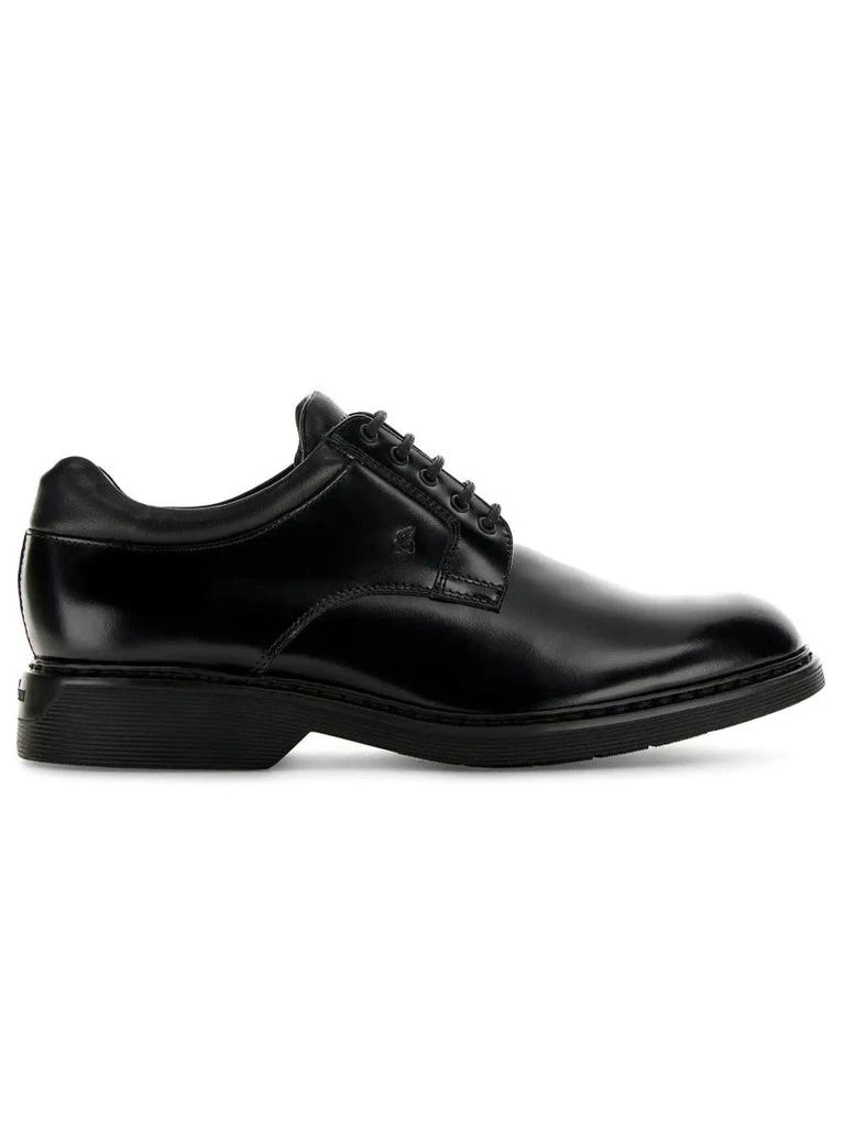 hogan Black Leather Dress Shoes 1