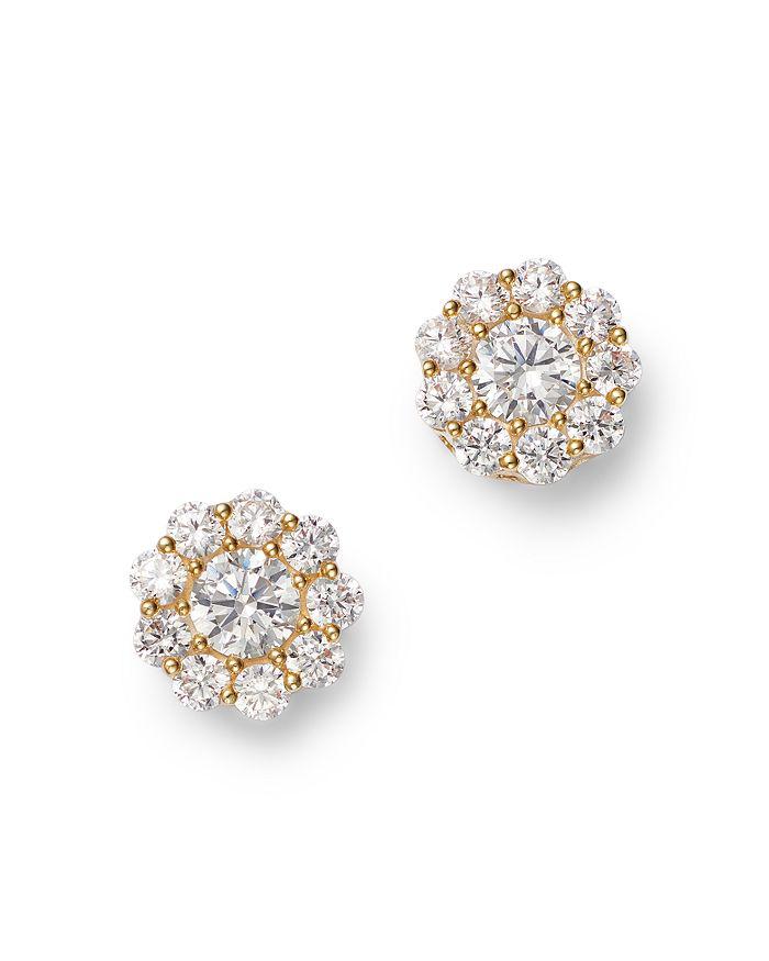 Bloomingdale's Diamond Halo Stud Earrings in 14K Yellow Gold, 1.0 ct. t.w.