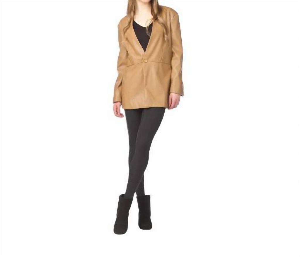Papillon Papillon - Faux Leather Blazer