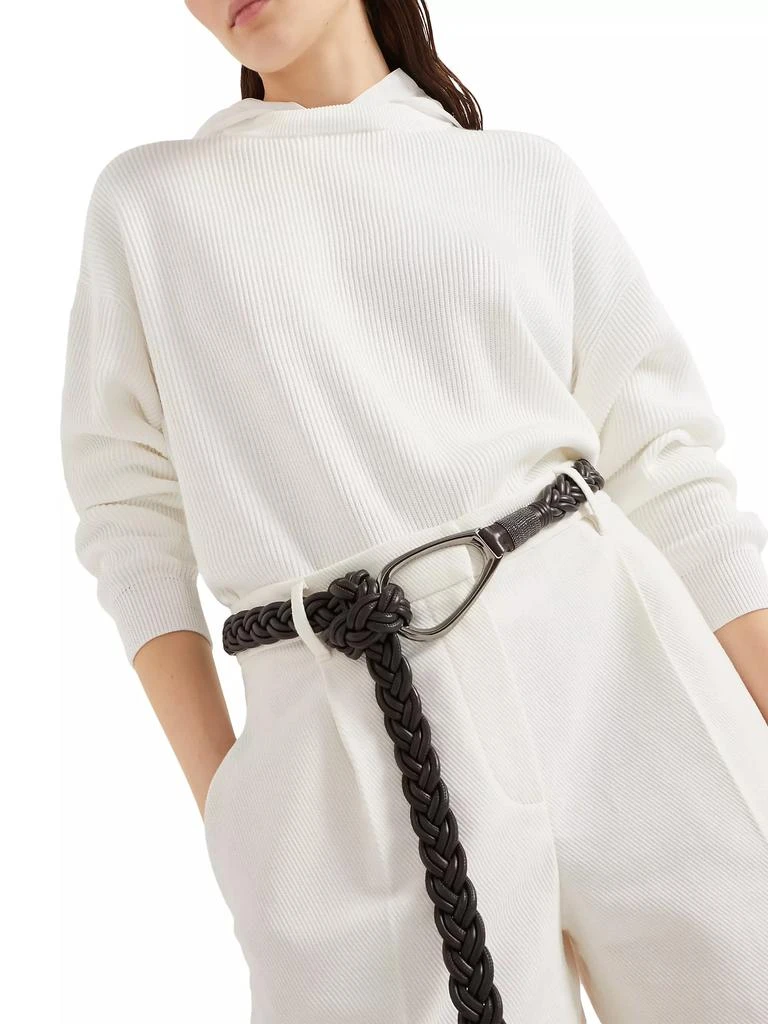 Brunello Cucinelli Faux Layered Sweatshirt with Detachable Hood 5