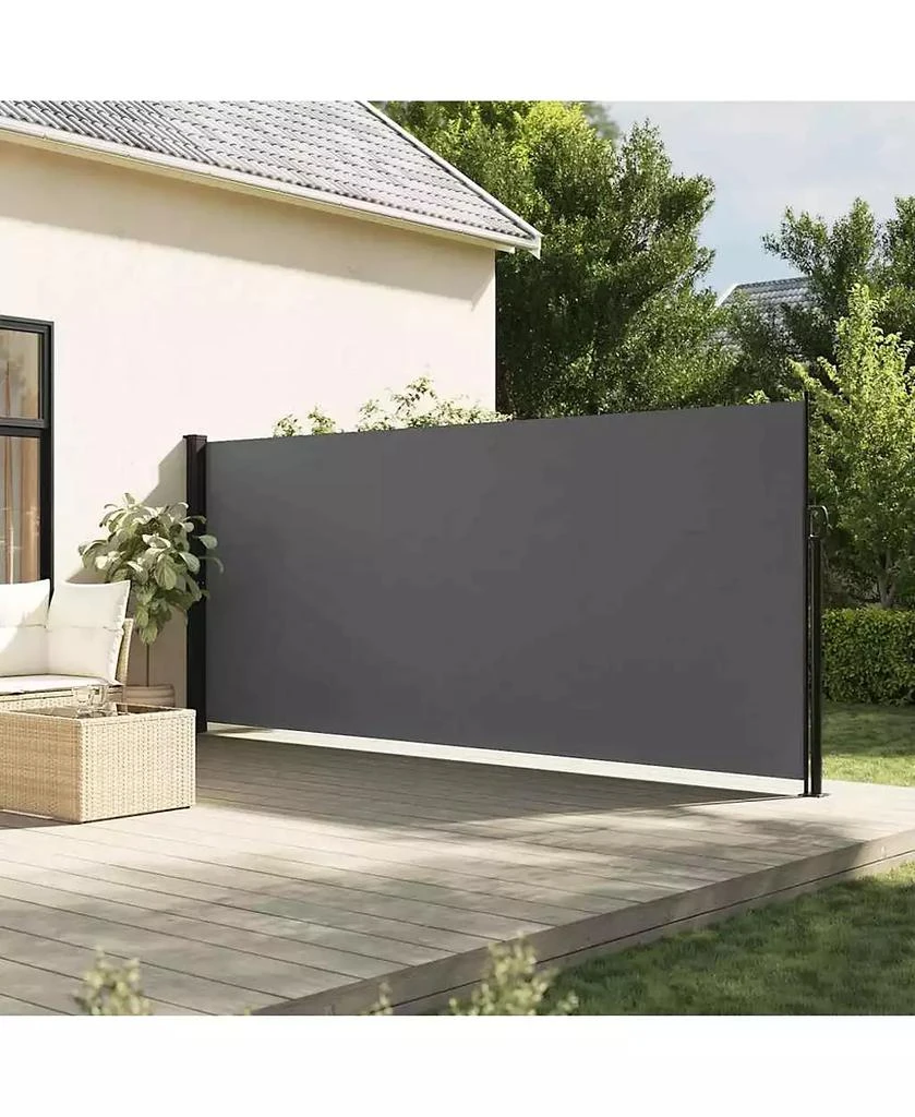 vidaXL Retractable Side Awning Anthracite 2