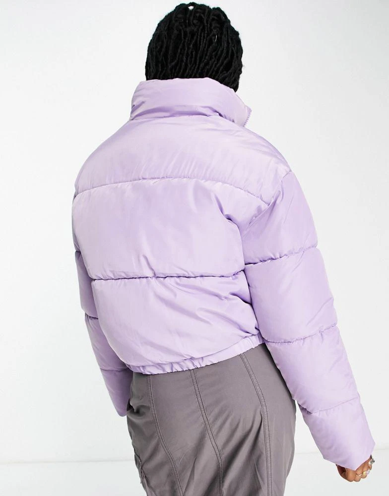 ASOS DESIGN ASOS DESIGN heart shaped puffer jacket in lilac 2