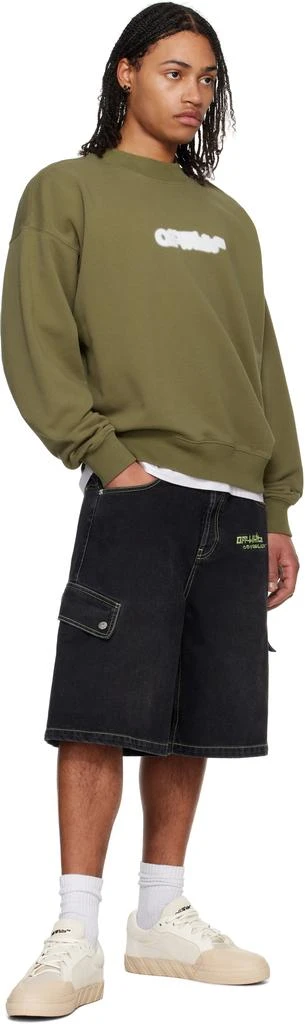 Off-White Black Safari Cargo Denim Shorts 4