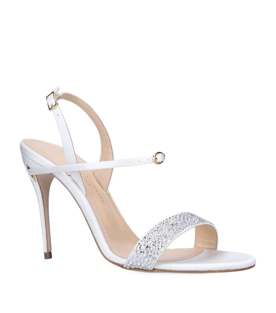 Jennifer Chamandi Embellished Satin Tomasso Sandals 105 3