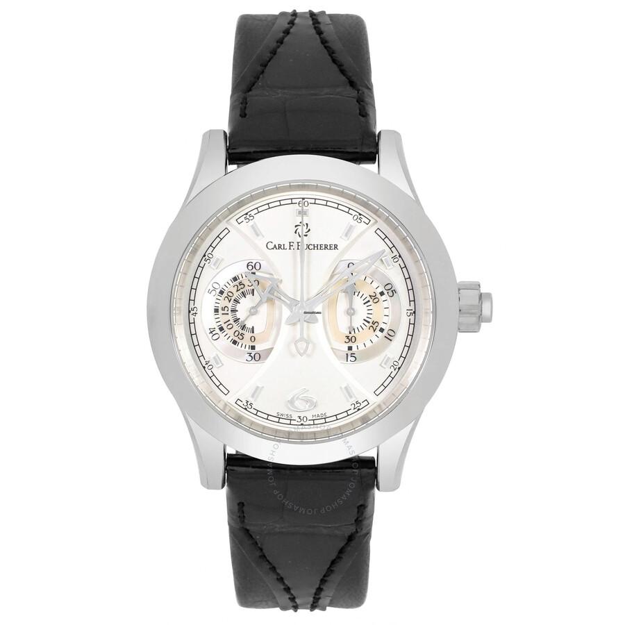 Carl F. Bucherer Manero Chronograph Hand Wind White Dial Unisex Watch 00.10904.08.16.01