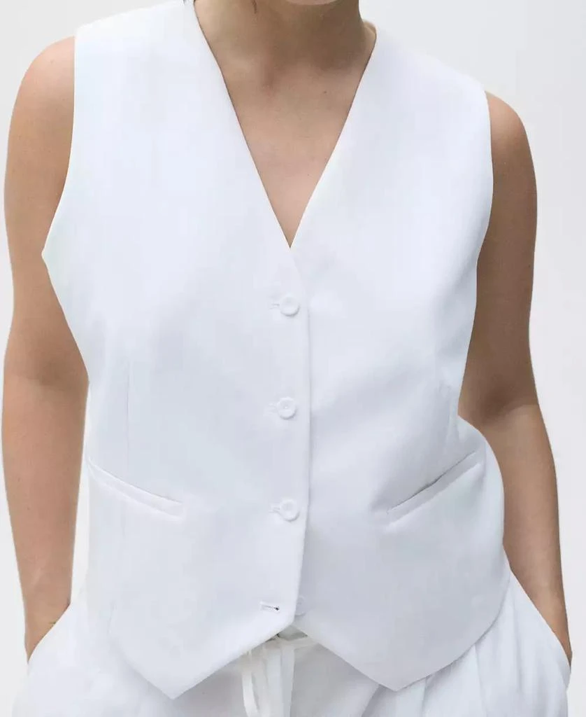 Mango Women's Straight Lyocell Suit Vest 5