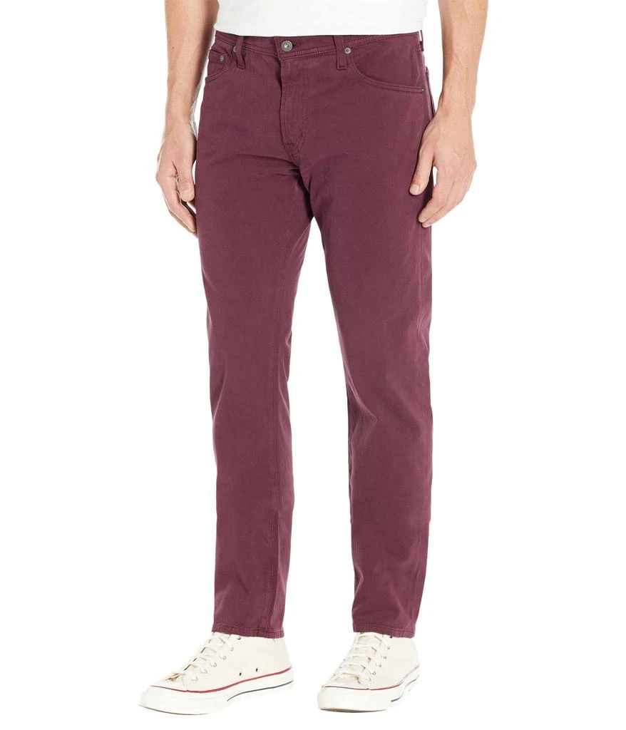 AG Tellis Modern Slim Leg Sueded Stretch Sateen Pants 1