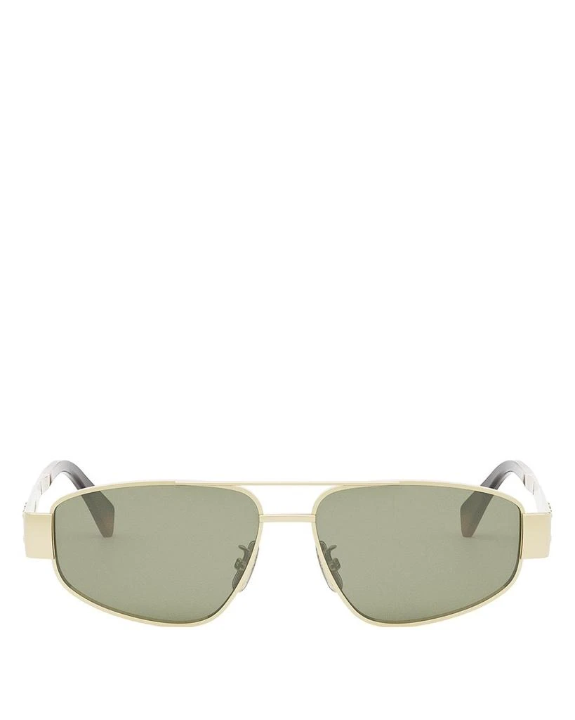 Celine Metal Triomphe Pilot Sunglasses, 57mm 2