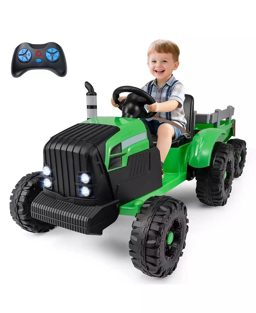 Mecale 24V Ride-On Tractor for Kids with Detachable Trailer 
Remote Control