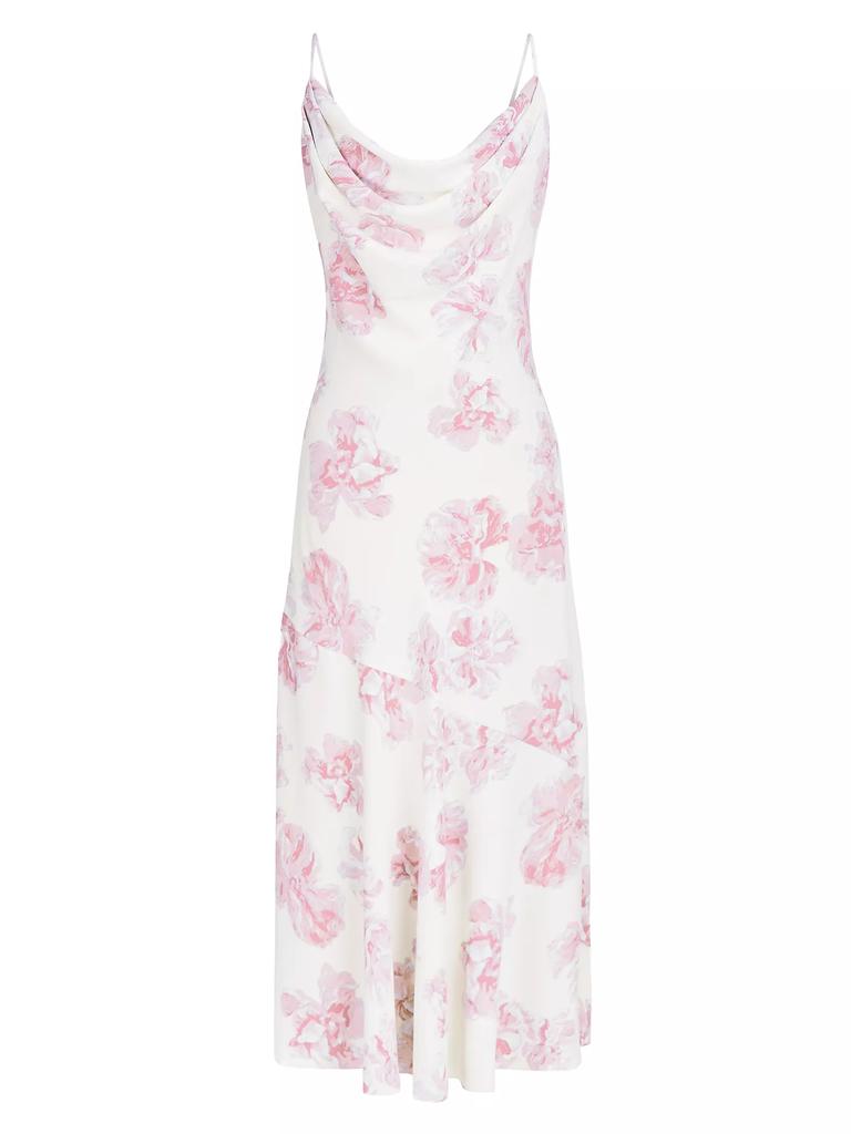 Halston Sonny Floral Crepe Midi-Dress