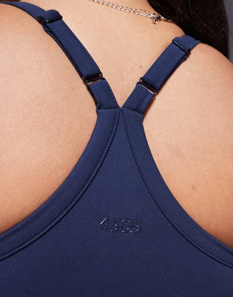 4505 4505 Curve Icon soft touch yoga cami with inner bra and adjustable straps in midnight navy 3