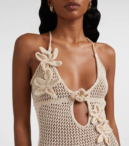 Bananhot Hilsa open-knit lamé beach cover-up 4